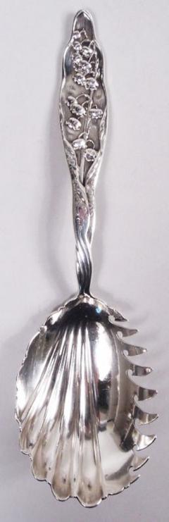 Antique Whiting Lily of the Valley Sterling Silver Macaroni Server - 3987103