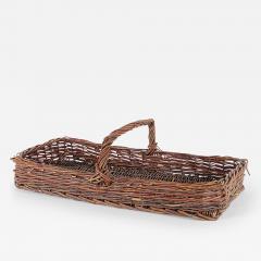 Antique Wicker Flower Basket circa 1890 - 3706477