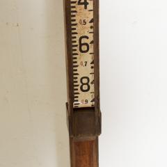 Antique Wood Ruler Adjustable Extension Patinated Metal Hinges Easy to Read - 1664158