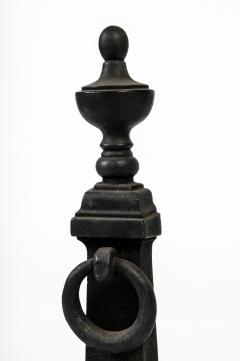 Antique Wrought Iron Andirons - 235527