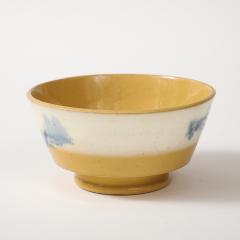 Antique Yellowware Mochaware Bowl - 4437552