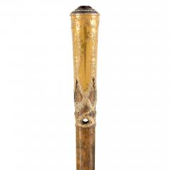 Antique amethyst and pearl inlaid walking stick - 4039327