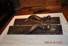 Antique bronze twisted rope door pulls - 4614680