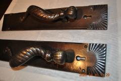 Antique bronze twisted rope door pulls - 4614682