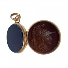 Antique double locket seal fob C 1880 - 2091682