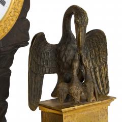 Antique early 19th century Empire style gilt and patinated bronze mantel clock - 4272189