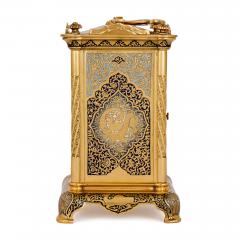 Antique enamelled gilt bronze carriage clock - 2500494