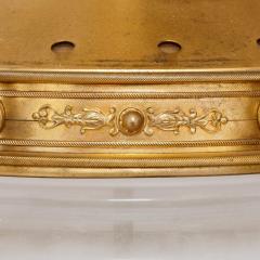 Antique gilt bronze and opaline glass chandelier - 1548901