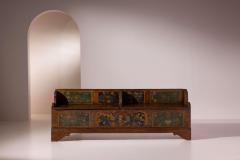 Antique hand painted bench with storage Italy late 19th century - 4346838