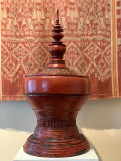 Antique lacquer Offering Elm Bowl Southeast Asia - 1191193