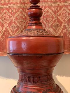 Antique lacquer Offering Elm Bowl Southeast Asia - 1191195