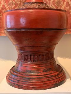 Antique lacquer Offering Elm Bowl Southeast Asia - 1191196