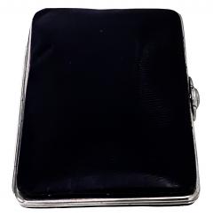 Antique large Silver and leather wallet purse holder London 1907 - 2456564