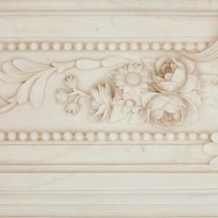 Antique large white marble fireplace French 19th century - 3585875