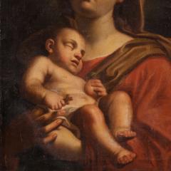 Antique painting Madonna and Child from the 17th century - 3993159