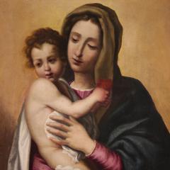 Antique painting Madonna with Child from the 17th century - 4099452