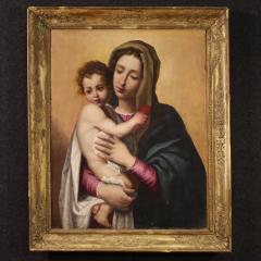 Antique painting Madonna with Child from the 17th century - 4099453