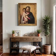 Antique painting Madonna with Child from the 17th century - 4099455