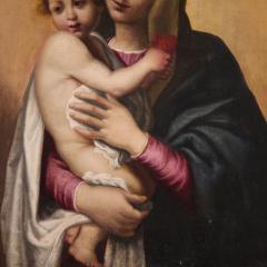 Antique painting Madonna with Child from the 17th century - 4099457
