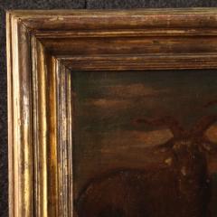 Antique painting landscape with goats from 17th century - 4148756