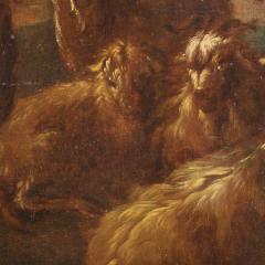 Antique painting landscape with goats from 17th century - 4148758