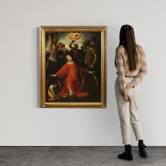 Antique painting on panel from the 17th century The Martyrdom of Saint Stephen - 4204411