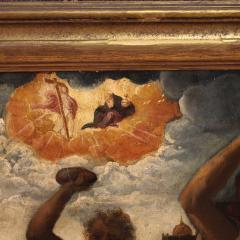 Antique painting on panel from the 17th century The Martyrdom of Saint Stephen - 4204416