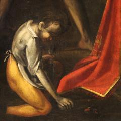 Antique painting on panel from the 17th century The Martyrdom of Saint Stephen - 4204418