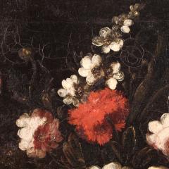 Antique painting still life with flowers from 18th century - 4049356