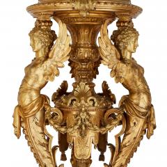 Antique pair of ormolu pedestals with Neo Grec sphinx supports - 3618957