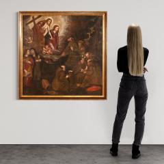 Antique religious Spanish painting oil on canvas from the 18th century - 4196895