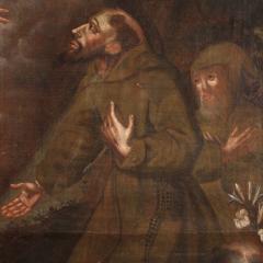 Antique religious Spanish painting oil on canvas from the 18th century - 4196904