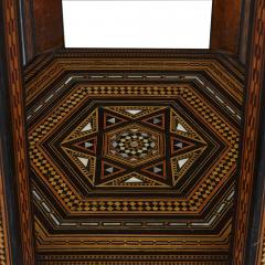 Antique traditional Syrian geometrical marquetry side table - 2676524