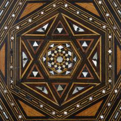 Antique traditional Syrian geometrical marquetry side table - 2676535