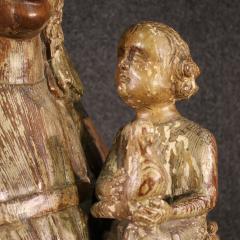 Antique wooden sculpture from the 15th century Madonna with Child - 4321599