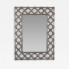 Antiqued Barovier Style Lattice Mirror Contemporary - 2190159