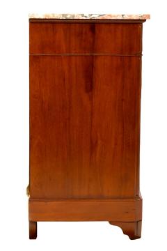 Antiques Louis Philippe Flame Mahogany Chest Commode With Marble Top France - 4748908