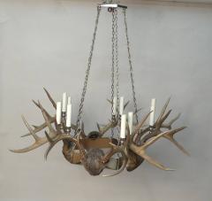 Antler and Chrome Chandelier - 510787