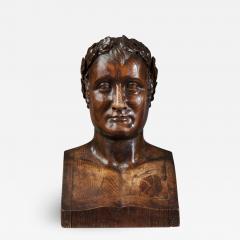 Antoine Denis Chaudet Sculptured Wood Bust of Emperor Napoleon 1 - 1238528