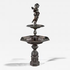 Antoine Durenne RARE LARGE 19TH CENTURY FRENCH CAST IRON GARDEN FOUNTAIN A DURENNE - 3051184