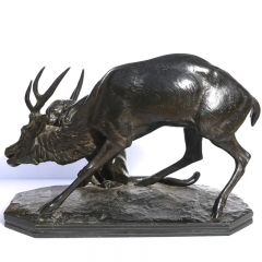Antoine Louis Barye Antoine Louis Barye Bronze Panther Seizing A Stag circa 1860 - 3023259