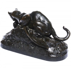 Antoine Louis Barye Antoine Louis Barye Ocelot Carrying off a Heron - 3023417