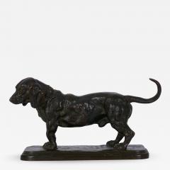 Antoine Louis Barye French Bronze Sculpture of Basset Hound by Antoine Louis Barye F Barbedienne - 1187172