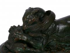Antoine Louis Barye Tiger Devouring a Gavial Bronze Sculpture after Antoine Louis Barye 19th C  - 1187482