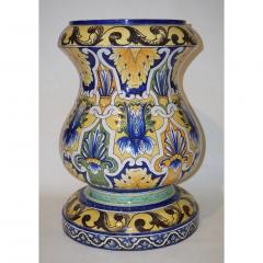 Antoine Montagnon Montagnon French 19th Century Blue Yellow Green Majolica Jardini re on Stand - 815506