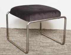 Anton Lorenz Anton Lorenz Thonet Tubular Steel Lounge Chairs and Ottoman - 501756