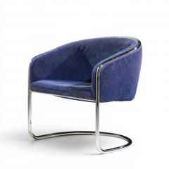 Anton Lorenz Anton Lorenz for Thonet Mid Century Chrome Tub Chairs Pair - 4596919