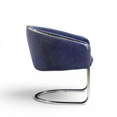 Anton Lorenz Anton Lorenz for Thonet Mid Century Chrome Tub Chairs Pair - 4596924
