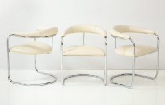 Anton Lorenz Set of Six Anton Lorenz for Thonet Chrome Chairs  - 822451