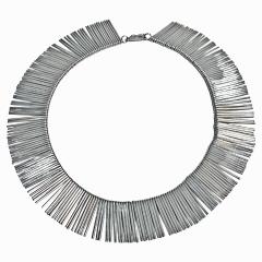 Anton Michelsen 1970s Anton Michelsen Denmark Scandinavian Modernist Silver Fringe Necklace - 3383404